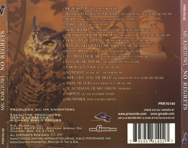 Mr. Knightowl - No Regrets Chicano Rap Mr. Knightowl - No Regrets Chicano Rap